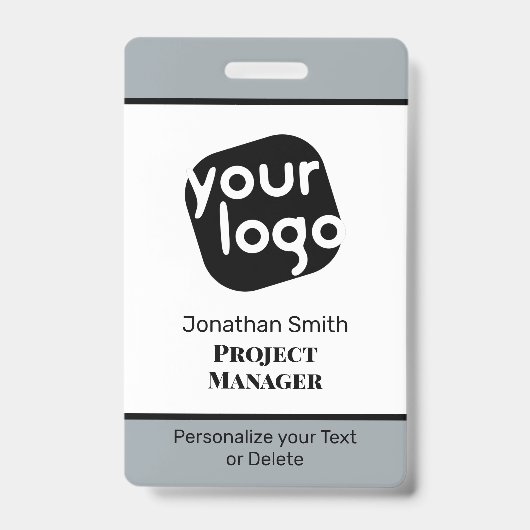 Modernes minimales Personalisiertes Konferenz-ID-A Ausweis (Vorderseite)