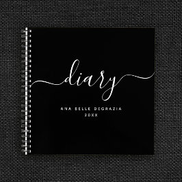 Modernes, minimales Personalisiertes Tagebuch Notizblock