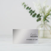 Modernes minimales Platinweißgoldengerüst Visitenkarte (Stehend Vorderseite)