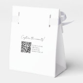 Modernes, minimales QR-Foto für Hochzeiten Geschenkschachtel (Rückseite)