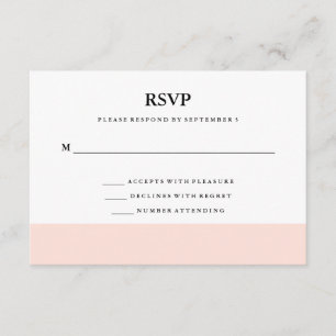 Modernes, minimales Rosa Streifen-UAWG RSVP Karte