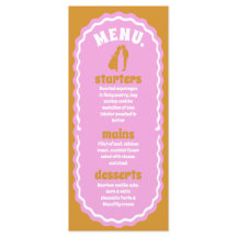 Modernes minimales Rosa und Gelbes Retro Wavy Arch