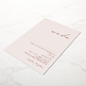 Modernes, minimales Rost und Rose Gold, das wir be Folieneinladung (Gedreht)