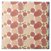 Modernes minimales Round Pink Red Bubble Design Fliese (Vorderseite)