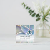 Modernes minimales saftiges quadratische visitenkarte (Stehend Vorderseite)