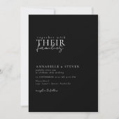 Modernes, minimales, Schwarz & Weiß, Hochzeit Einladung (Vorderseite)