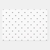 Modernes, minimales Schwarz-Weiß-Valentin Geschenkpapier Set (Vorderseite 2)