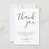Modernes Minimales Script-Brautparty Vielen Dank. Karte (Vorderseite)