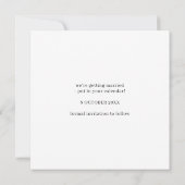 Modernes Minimales Script-Foto Save the Date Einladung (Rückseite)