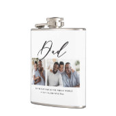 Modernes, minimales Script-Geschenk mit mehreren F Flachmann (Links)