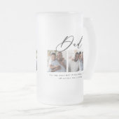 Modernes, minimales Script-Geschenk mit mehreren F Mattglas Bierglas (VorderseiteRechts)