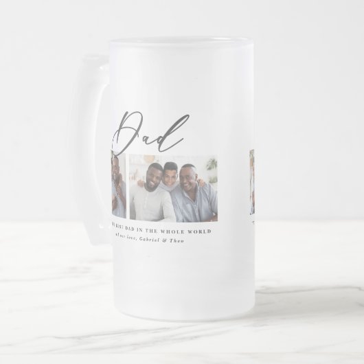 Modernes, minimales Script-Geschenk mit mehreren F Mattglas Bierglas (Vorderseite Links)