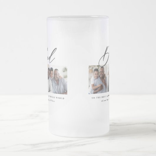 Modernes, minimales Script-Geschenk mit mehreren F Mattglas Bierglas (Mittel)