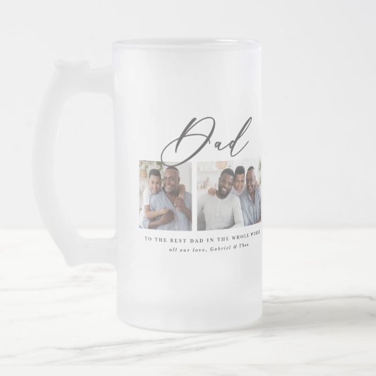 Modernes, minimales Script-Geschenk mit mehreren F Mattglas Bierglas (Links)