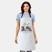 Modernes, minimales Script-Geschenk mit mehreren F Schürze (Getragen)