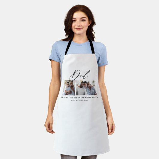 Modernes, minimales Script-Geschenk mit mehreren F Schürze (Getragen)