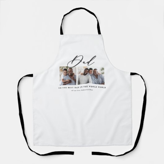 Modernes, minimales Script-Geschenk mit mehreren F Schürze (Vorderseite)