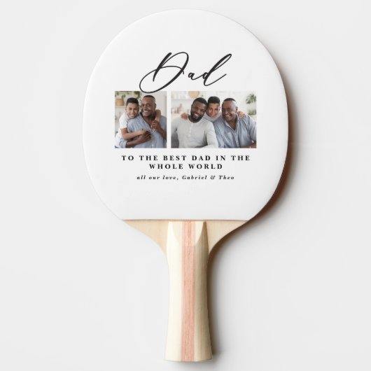 Modernes, minimales Script-Geschenk mit mehreren F Tischtennis Schläger (Rückseite)