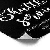 Modernes, minimales Script-Shuttle-Service Hochzei Poster (Ecke)