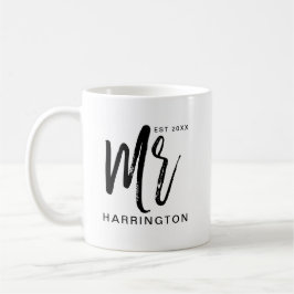 Modernes & minimales Typografie Mr Hubby Kaffeetasse
