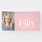 Modernes minimales typografisches Foto 50. Geburts Banner (Horizontal)
