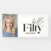 Modernes minimales typografisches Foto 50. Geburts Banner (Horizontal)