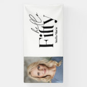 Modernes minimales typografisches Foto 50. Geburts Banner (Vertikal)