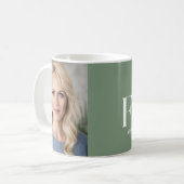 Modernes minimales typografisches Foto 50. Geburts Kaffeetasse (Vorderseite Links)