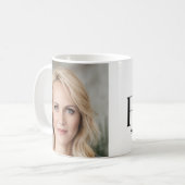 Modernes minimales typografisches Foto 50. Geburts Kaffeetasse (Vorderseite Links)