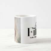 Modernes minimales typografisches Foto 50. Geburts Kaffeetasse (Mittel)