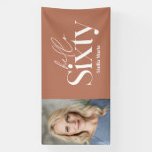 Modernes minimales typografisches Foto 60. Geburts Banner (Vertikal)