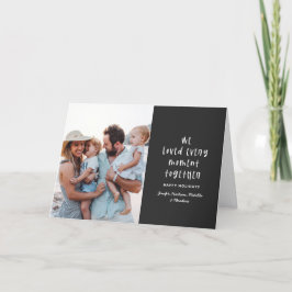 Modernes, minimales typografisches Foto Feiertagskarte