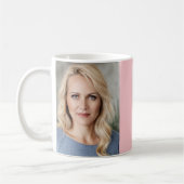 Modernes minimales typografisches Pink-Foto 50. Kaffeetasse (Links)