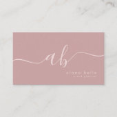 Modernes, minimales und ausgereiftes Skriptmonogra Visitenkarte (Vorderseite)