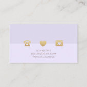 Modernes, minimales und elegantes Lila Duoton Visitenkarte (Rückseite)