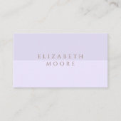 Modernes, minimales und elegantes Lila Duoton Visitenkarte (Vorderseite)