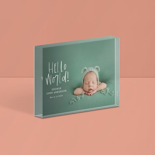 Modernes, minimales und elegantes typografisches F Fotoblock