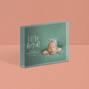 Modernes, minimales und elegantes typografisches F Fotoblock