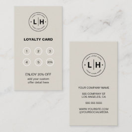 Modernes, minimales Unternehmensgeschäft Treuekarte