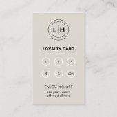 Modernes, minimales Unternehmensgeschäft Treuekarte (Vorderseite)