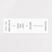 Modernes, minimales, vertikales, weißes Ding-Label Etiketten (Design 1)