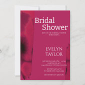 Modernes, minimales Viva Magenta Brautparty Einladung (Vorderseite)