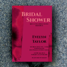 Modernes, minimales Viva Magenta Brautparty