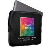 Modernes, minimales Vorlagenhochladen von Foto-Bil Laptopschutzhülle (Vorne Rechts)