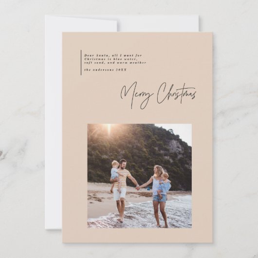 Modernes, minimales Weihnachts-Foto (Vorderseite)