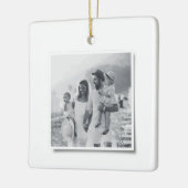 Modernes, minimales Weihnachts-Vintages Foto Keramikornament (Links)