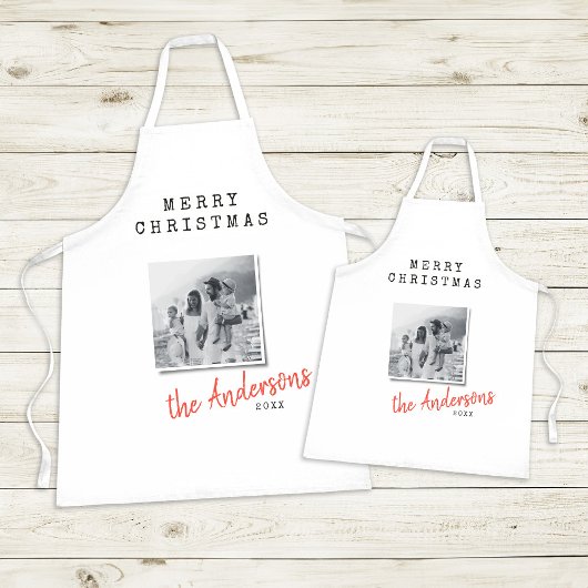 Modernes, minimales Weihnachts-Vintages Foto Schürze