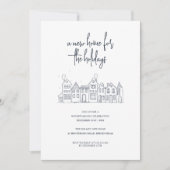 Modernes Minimales WeihnachtsbaumParty Einladung (Vorderseite)