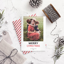 Modernes Minimales Weihnachtsfamilien-Foto