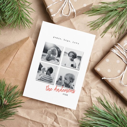 Modernes, minimales Weihnachtsgebäck-Foto Feiertagskarte